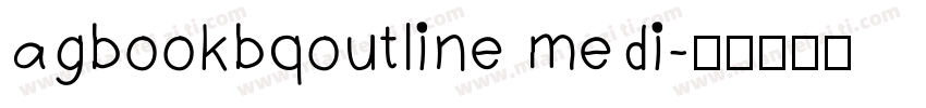 agbookbqoutline medi字体转换